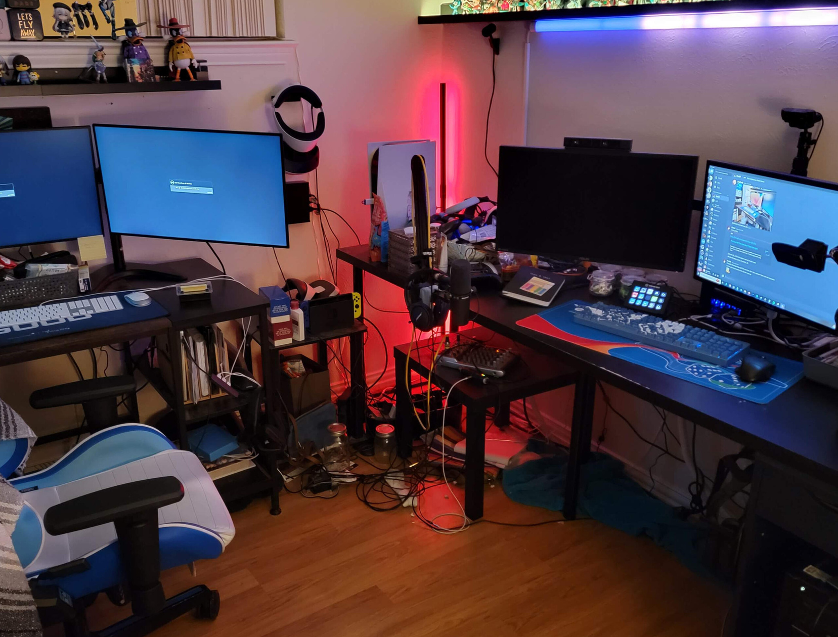 Because of the inaccessible corner, it was really easy to let it get to be a mess of cables.